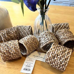 Set of 8 Hearth & Hand With Magnolia Woven Napkin Rings - New with tags